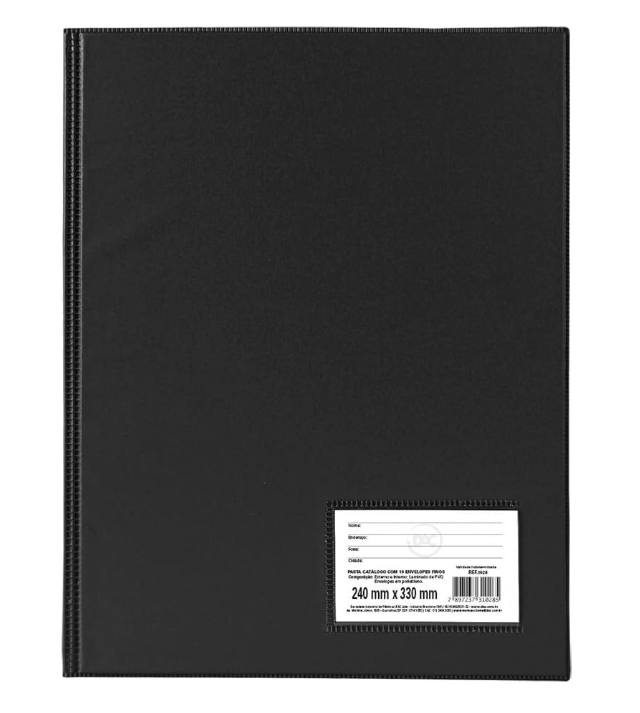 PASTA CATALOGO PVC 10 FLS VISOR 