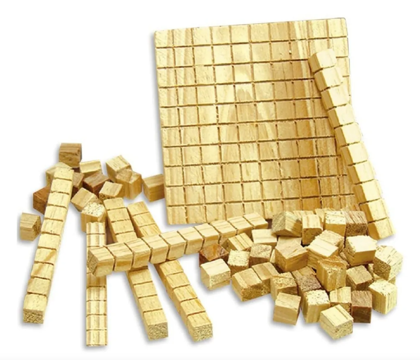 BRINQUEDO EDUCATIVO MATERIAL DOURADO 74 PEÇAS CAIXA MADEIRA COLUNA