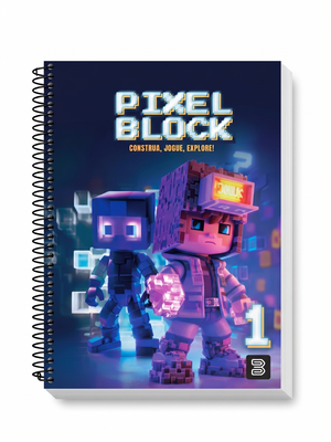 CADERNO 1M ESPIRAL 3042 PIXEL BLOCK 80 FLS JANDAIA