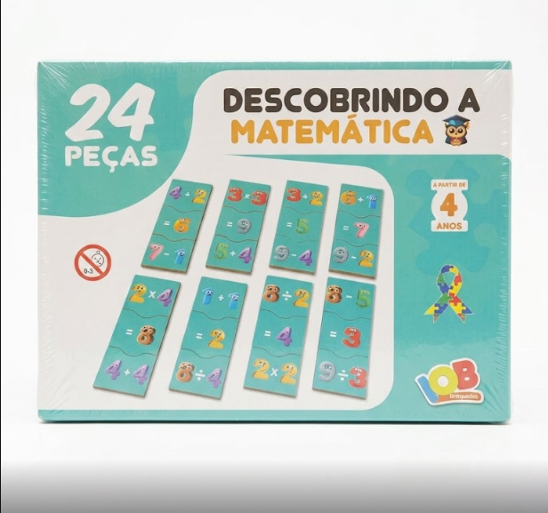 BRINQUEDO EDUCATIVO DESCOBRINDO A MATEMATICA 24 PÇS IOB 