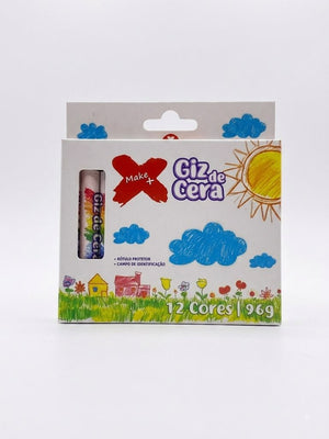 GIZ DE CERA COM CAPA 12 CORES REDORNDO 96G