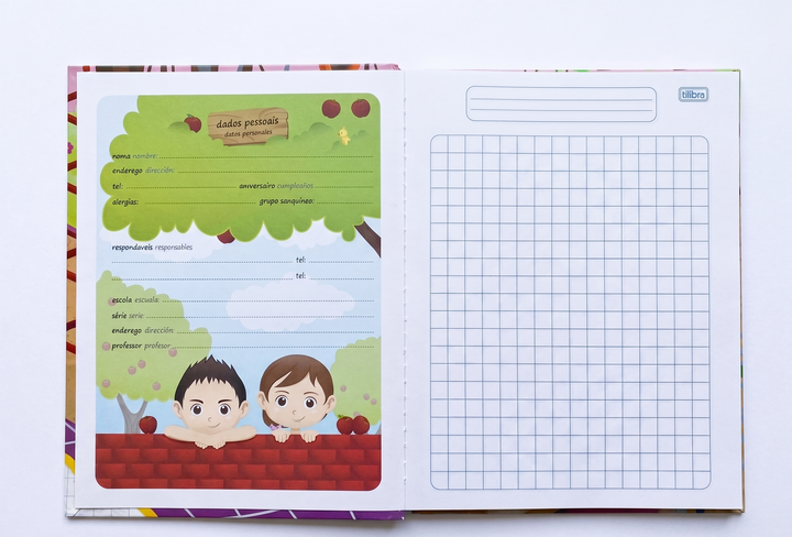 CADERNO QUADRICULADO 7MM SAPECA 40 FLS TILIBRA