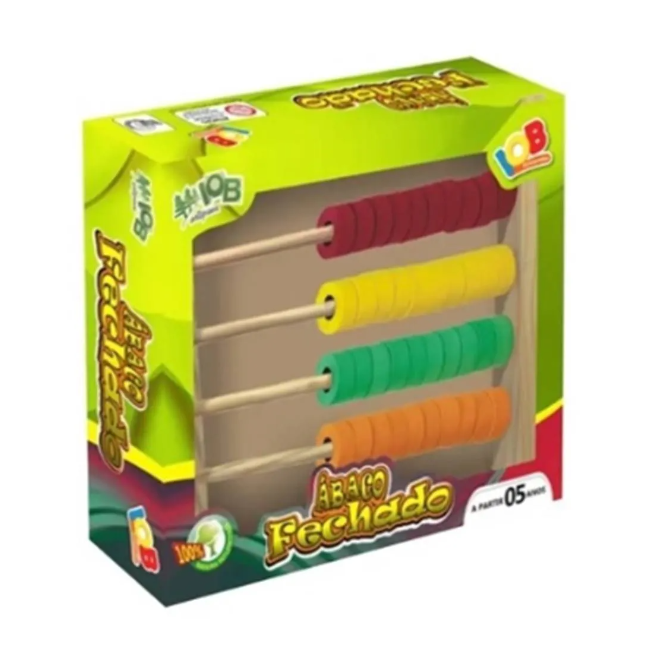 BRINQUEDO EDUCATIVO ABACO GRANDE MADEIRA IOB 1877