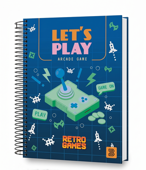 CADERNO 12M 7538 RETRO GAMES 192 FLS JANDAIA