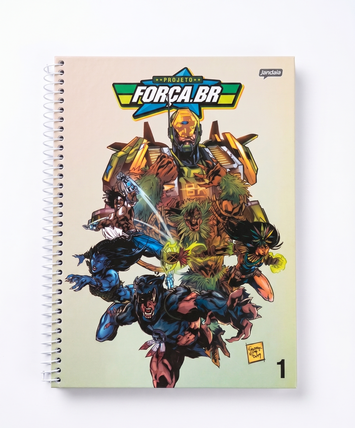 CADERNO 1M ESPIRAL FORÇA BR 80 FOLHAS JANDAIA