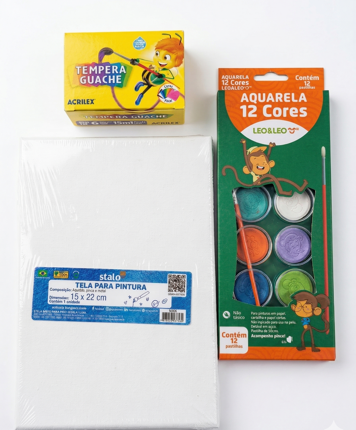 KIT PINTURA COM TELA LUNPEL