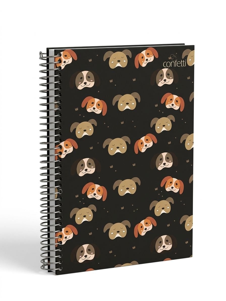 CADERNO 12M PETS CONFETTI  192 FLS
