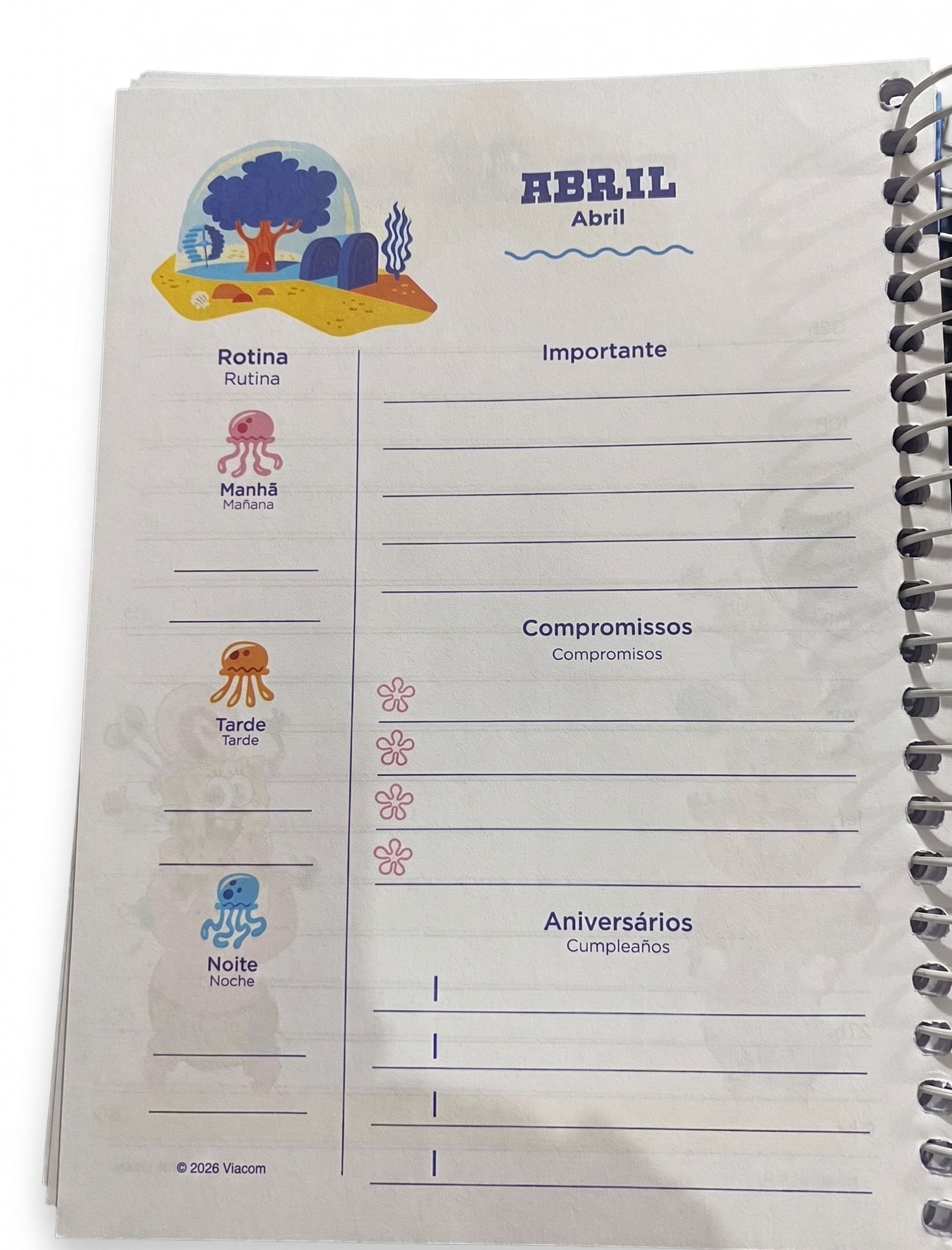AGENDA DIARIA BOB ESPONJA 352 FLS JANDAIA