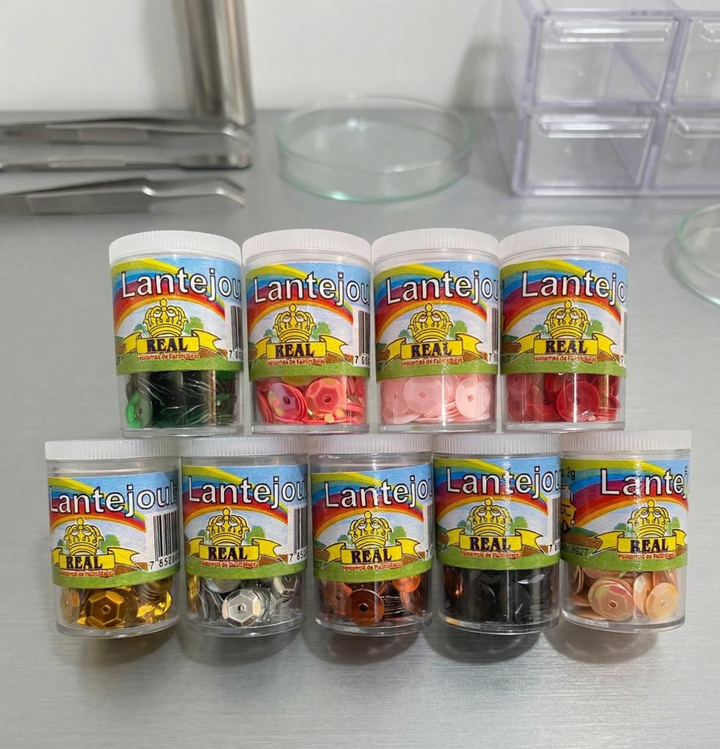 LANTEJOULAS PEQUENAS 4MM COLORIDAS REAL