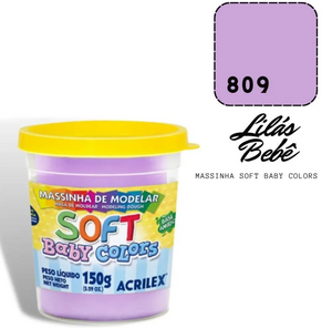 MASSA MODELAR SOFT BABY COLOR POTE 150G ACRILEX 
