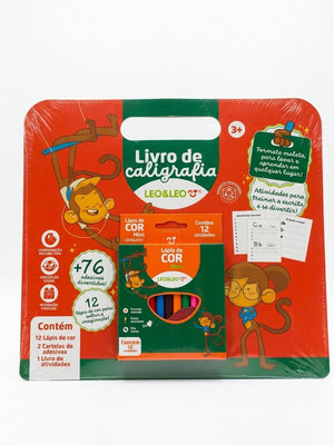 LIVRO COLORIR PEDAGOGICO CALIGRAFIA LEO E LEO