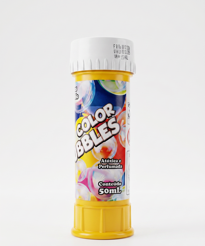 BOLHA SABAO PERFUMADA COLOR BUBBLE 50 ML BRASILFLEX 871004