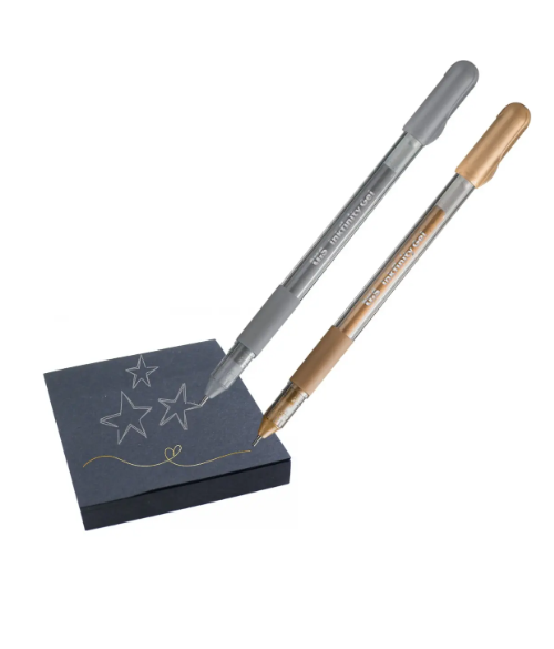 CANETA BLISTER GEL 1.0 MEDIA INKFINITY COM 02 UND TRIS 3430