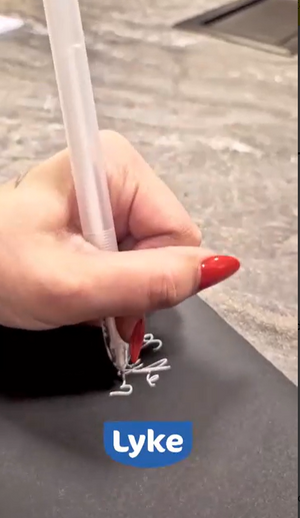 CANETA ESFEROGRAFICA GEL BRANCA 1.0MM LYKE