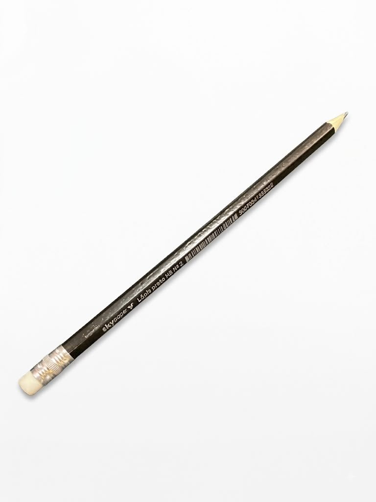 LAPIS GRAFITE SEXTAVADO COM BORRACHA HB 2 SKYPAPER SK1206