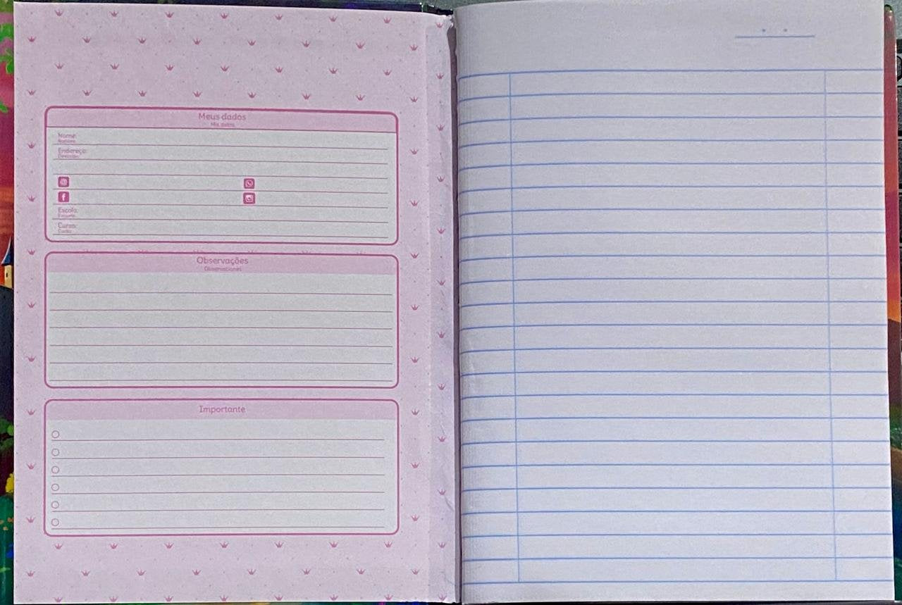 CADERNO BROCHURA CD PEQUENO PRINCESA LILLY  96 FLS