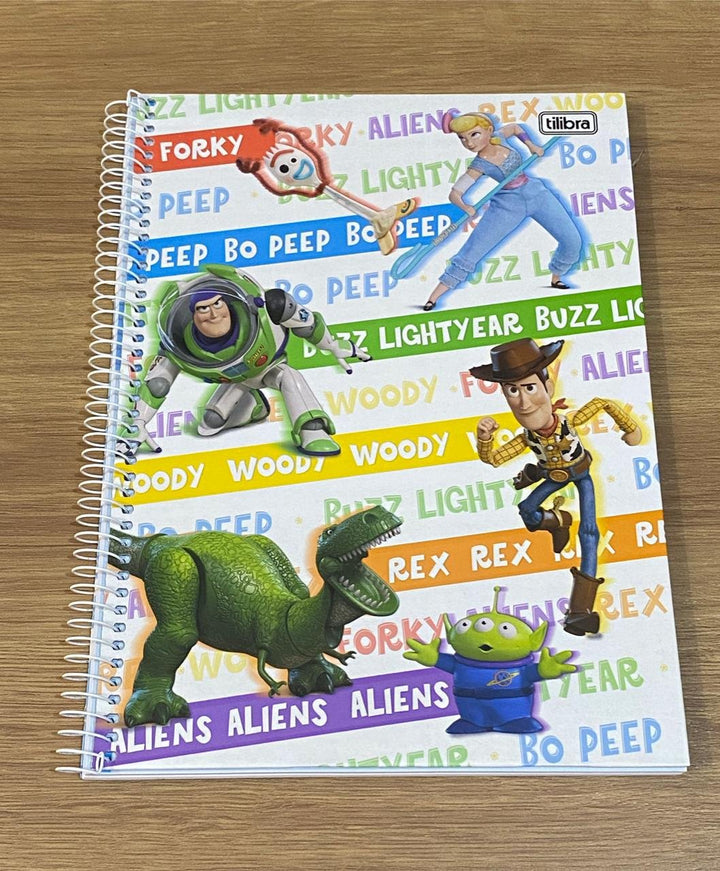 CADERNO 1M ESPIRAL TOY STORY 80 FLS TILIBRA