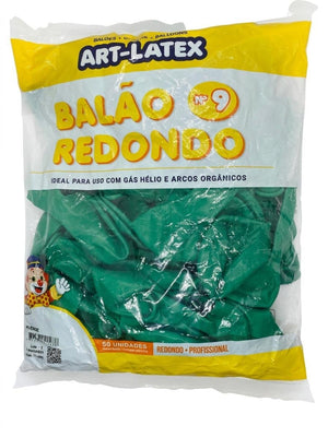 BALÃO REDONDO N09 ART LATEX 50 UND