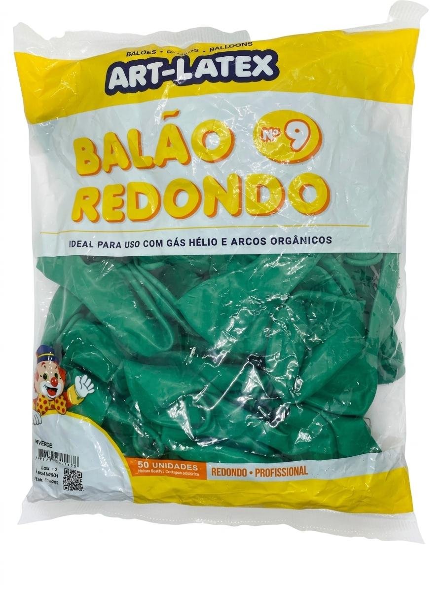 BALÃO REDONDO N09 ART LATEX 50 UND