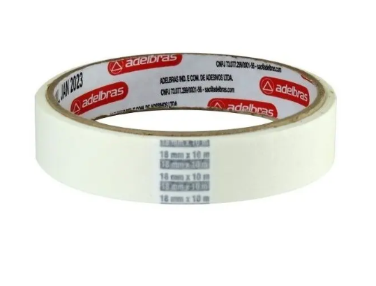 FITA ADESIVA CREPE 18MMX10M 6106 ADELBRAS BRANCA